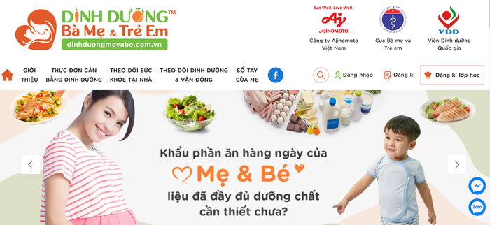 Giao diện Phần mềm Dinh dưỡng Bà mẹ và Trẻ em. Giao diện Phần mềm Dinh dưỡng Bà mẹ và Trẻ em.