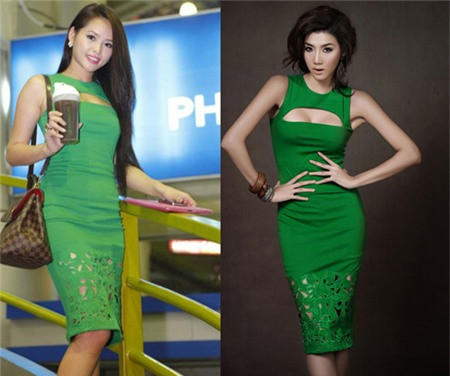 Cả hai từng được truyền thông nhắc đến khi diện chiếc váy giống nhau đến ngỡ ngàng. Cả hai từng được truyền thông nhắc đến khi diện chiếc váy giống nhau đến ngỡ ngàng.