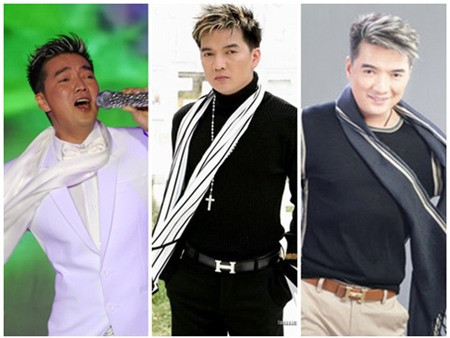 Anh từng cho biết, cách quàng khăn buôn nhẹ không phải để giữ ấm mà chỉ là tạo điểm nhấn cho phong cách.