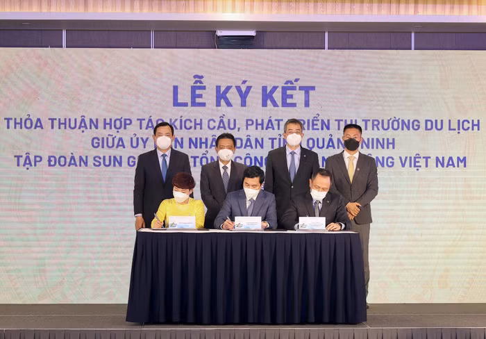 Lễ ký kết giữa tỉnh Quảng Ninh, Sun Group và Vietnam Airlines