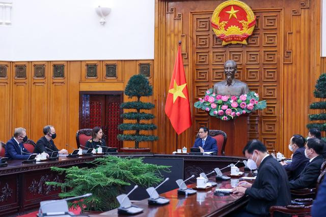 Thủ tướng bày tỏ cảm ơn Chính phủ New Zealand luôn quan tâm và dành ưu tiên viện trợ ODA để Việt Nam thực hiện các mục tiêu phát triển bền vững - Ảnh: VGP/Nhật Bắc Thủ tướng bày tỏ cảm ơn Chính phủ New Zealand luôn quan tâm và dành ưu tiên viện trợ ODA để Việt Nam thực hiện các mục tiêu phát triển bền vững - Ảnh: VGP/Nhật Bắc