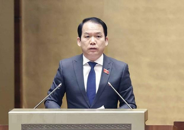 Chủ nhiệm Ủy ban Pháp luật của Quốc hội Hoàng Thanh Tùng trình bày Báo cáo về dự kiến tiếp thu, giải trình, chỉnh lý dự thảo Luật sửa đổi, bổ sung một số điều của Luật Sở hữu trí tuệ. (Ảnh: TTXVN) Chủ nhiệm Ủy ban Pháp luật của Quốc hội Hoàng Thanh Tùng trình bày Báo cáo về dự kiến tiếp thu, giải trình, chỉnh lý dự thảo Luật sửa đổi, bổ sung một số điều của Luật Sở hữu trí tuệ. (Ảnh: TTXVN)