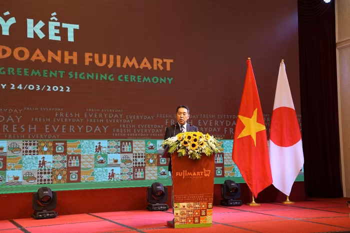 Ông Shiomi Keigo, Chủ tịch kiêm Tổng Giám đốc Tập đoàn Sumitomo khu vực châu Á và châu Đại Dương phát biểu tại sự kiện