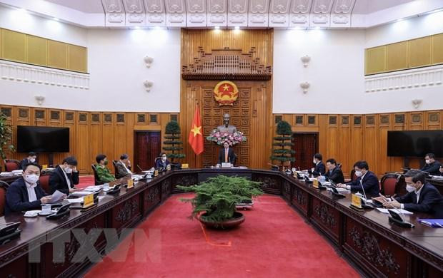 Thủ tướng Phạm Minh Chính chủ trì cuộc họp. (Ảnh: Dương Giang/TTXVN) Thủ tướng Phạm Minh Chính chủ trì cuộc họp. (Ảnh: Dương Giang/TTXVN)