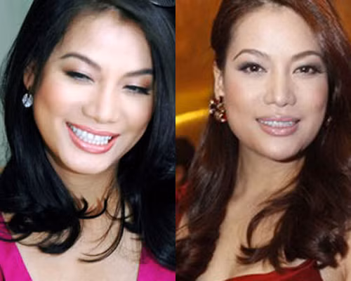 Chiếc cằm vuông của Trương Ngọc Ánh giờ đây đã chuyển sang hơi nhọn.