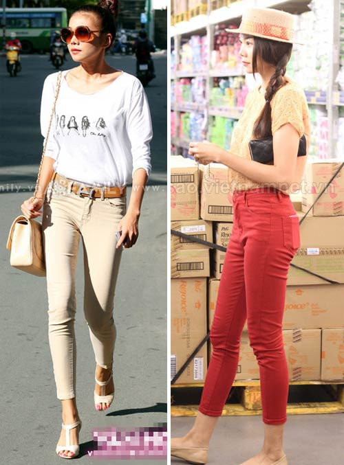 Thanh Hằng được mệnh danh là một trong những yêu nữ hàng hiệu của Vbiz. Thế nhưng ngoài đời thường, Thanh Hằng cũng giản dị như bao cô gái khác. Cô nàng rất kết bộ đôi quần tregging đủ màu sắc với áo thun ôm sát. Sở hữu đôi chân dài 1m12, thân hình hoàn hảo nên cho dù diện trang phục nào, Thanh Hằng cũng luôn nổi bật trên phố. Thanh Hằng được mệnh danh là một trong những yêu nữ hàng hiệu của Vbiz. Thế nhưng ngoài đời thường, Thanh Hằng cũng giản dị như bao cô gái khác. Cô nàng rất kết bộ đôi quần tregging đủ màu sắc với áo thun ôm sát. Sở hữu đôi chân dài 1m12, thân hình hoàn hảo nên cho dù diện trang phục nào, Thanh Hằng cũng luôn nổi bật trên phố.