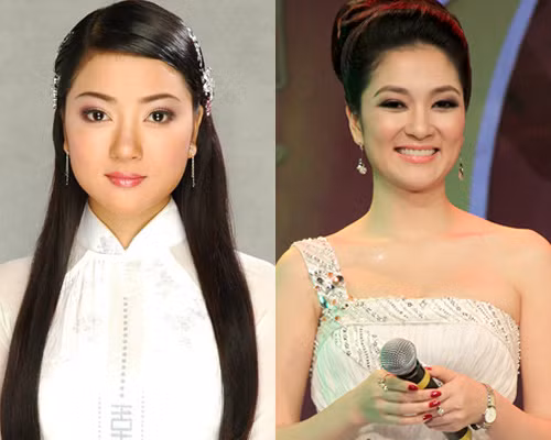 Đặc biệt là chiếc cằm nhọn hơn giúp gương mặt cô bớt nặng nề.