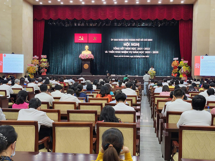 Hội nghị tổng kết năm học 2021 - 2022 và triển khai nhiệm vụ năm học 2022 - 2023 (ảnh: P.L) Hội nghị tổng kết năm học 2021 - 2022 và triển khai nhiệm vụ năm học 2022 - 2023 (ảnh: P.L)