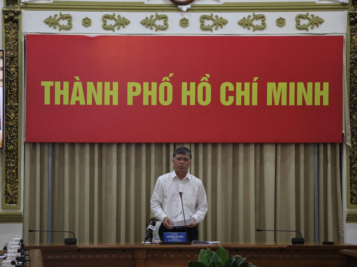 Ông Nguyễn Văn Hiếu - Giám đốc Sở Giáo dục và Đào tạo Thành phố Hồ Chí Minh phát biểu (ảnh: P.L)