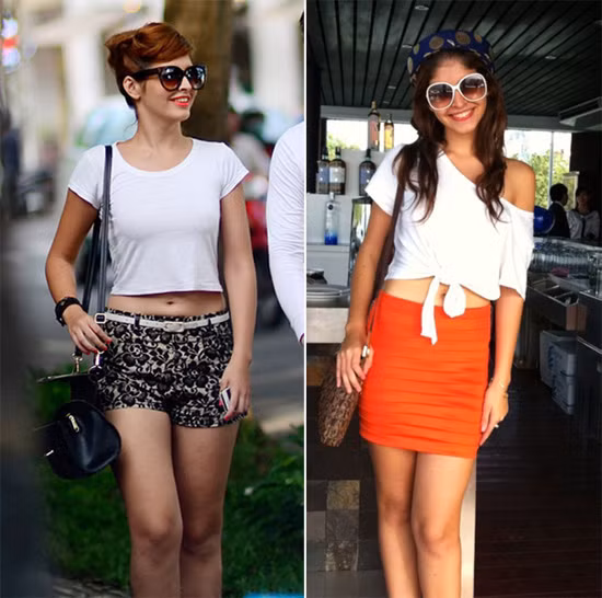 Andrea - tự do, 'thoáng mát' Cũng như Kelly, Andrea say như điếu đổ kiểu mốt khoe bụng. Chân dài Tây Ban Nha tỏ ra rất tự tin với vòng 2 của mình và diện style này suốt từ mùa hè cho tới mùa đông. Với lối suy nghĩ phóng khoáng mang phong cách Tây, Andrea đã có một năm khá nhiều sóng gió liên quan tới chuyện ăn mặc thoáng mát và cả chuyện tình yêu với anh chàng Baggio.