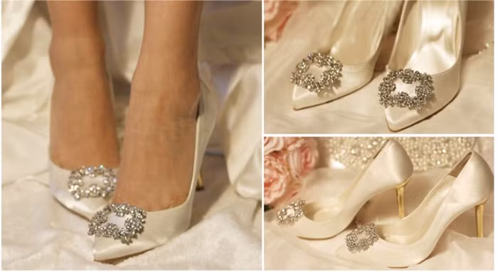 Chiều cao dưới 10 cm là vừa phải với giầy cưới, trong ngưỡng chịu đựng của cô dâu và không chịu rủi ro bị ngã bất cứ lúc nào khi di chuyển. Chiều cao dưới 10 cm là vừa phải với giầy cưới, trong ngưỡng chịu đựng của cô dâu và không chịu rủi ro bị ngã bất cứ lúc nào khi di chuyển.