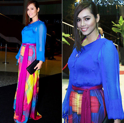 Hoàng My đang làm xấu chiếc áo hàng hiệu với kiểu phối đồ lai tạp Đông - Tây chưa hợp lý