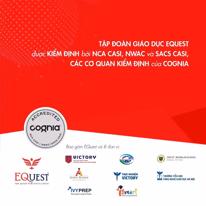Tập đoàn EQuest và các đơn vị thành viên đạt kiểm định Cognia Tập đoàn EQuest và các đơn vị thành viên đạt kiểm định Cognia