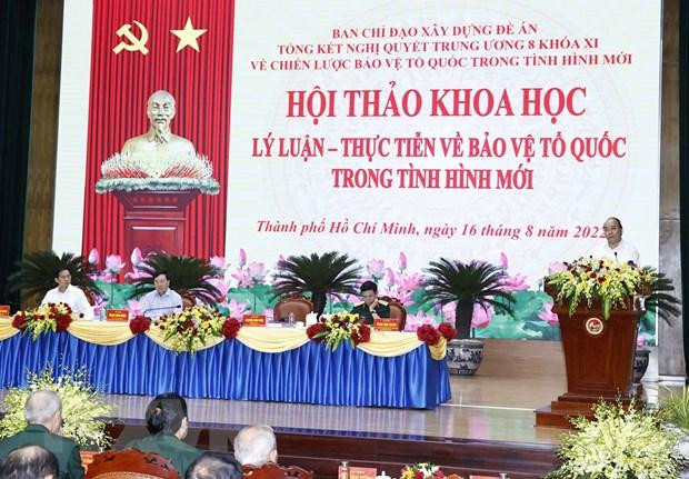 Chủ tịch nước Nguyễn Xuân Phúc chủ trì hội thảo. (Ảnh: Thống Nhất/TTXVN) Chủ tịch nước Nguyễn Xuân Phúc chủ trì hội thảo. (Ảnh: Thống Nhất/TTXVN)