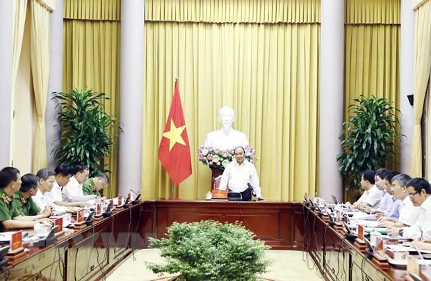Chủ tịch nước Nguyễn Xuân Phúc phát biểu. (Ảnh: Thống Nhất/TTXVN) Chủ tịch nước Nguyễn Xuân Phúc phát biểu. (Ảnh: Thống Nhất/TTXVN)