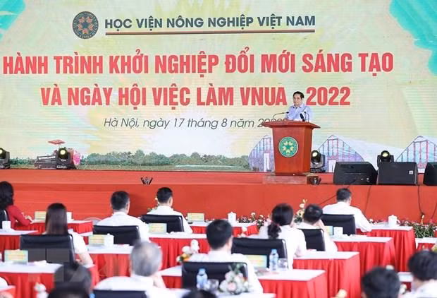 Thủ tướng Phạm Minh Chính phát biểu. (Ảnh: Dương Giang/TTXVN)