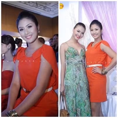 Bắp tay của Ngọc Hân to "gấp đôi" bắp tay của chân dài Hồng Quế, dù Hồng Quế cũng chẳng hề thon gọn.