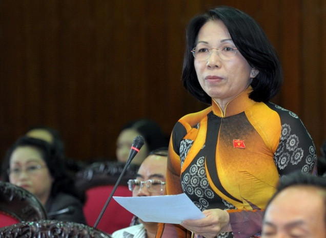 Đại biểu Nguyễn Thị Hải đặt câu hỏi chất vấn (Ảnh Việt Dũng - Tuổi Trẻ) Đại biểu Nguyễn Thị Hải đặt câu hỏi chất vấn (Ảnh Việt Dũng - Tuổi Trẻ)