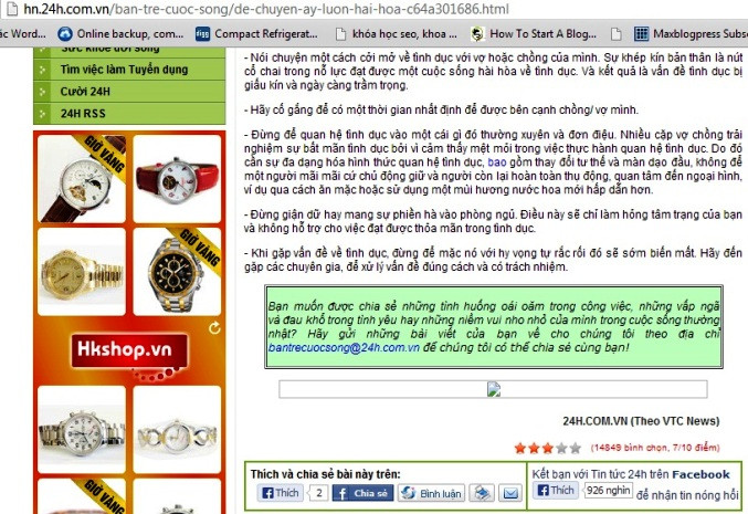 Nhập nhằng trong cách dẫn nguồn của 24h