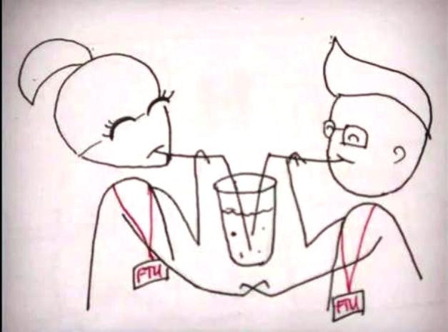 Video gồm các hình vẽ ngộ nghĩnh kết hợp với nhiều bức ảnh chụp con người, khuôn viên của ĐH Ngoại thương ghép lại để tạo thành một câu chuyện ngộ nghĩnh. Ảnh cắt từ video.