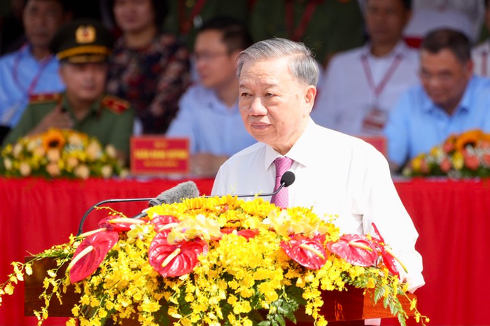 Chủ tịch nước Tô Lâm phát biểu tại buổi lễ. Ảnh: VGP/Vũ Phong a1.jpg
