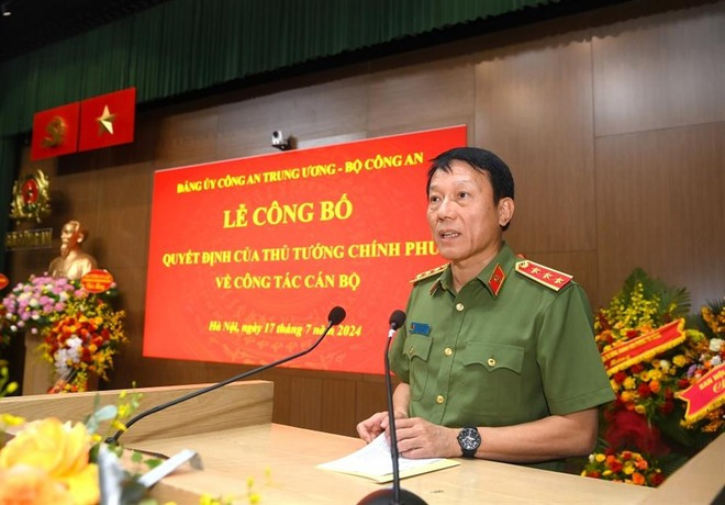 Bộ trưởng Lương Tam Quang phát biểu tại buổi Lễ. (Nguồn: Bộ Công an) Bộ trưởng Lương Tam Quang phát biểu tại buổi Lễ. (Nguồn: Bộ Công an)