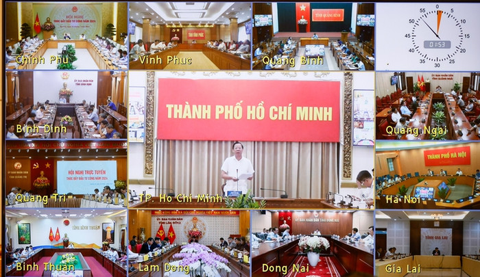 Các đại biểu dự Hội nghị tại điểm cầu trụ sở Chính phủ và các địa phương. Ảnh: VGP/Nhật Bắc Thủ tướng: '5 quyết tâm', '5 bảo đảm' để thúc đẩy giải ngân, sử dụng hiệu quả nhất nguồn vốn gần 670 nghìn tỷ đồng- Ảnh 12.