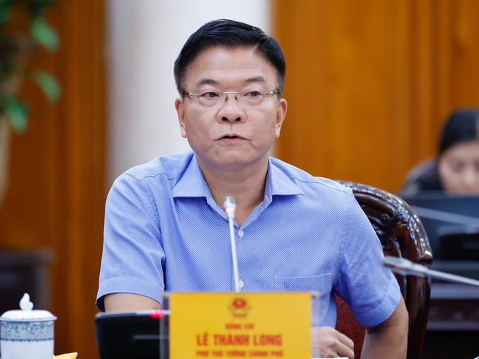 Phó Thủ tướng Lê Thành Long phát biểu tại cuộc họp. Ảnh: VGP/Nhật Bắc t5.jpg