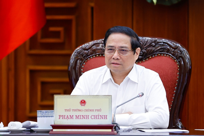 Thủ tướng Phạm Minh Chính nhấn mạnh quan điểm, nguyên tắc, phương pháp luận khi đầu tư đường sắt tốc độ cao trên trục Bắc-Nam là phải đột phá, đổi mới với tầm nhìn chiến lược, hiện đại, hiệu quả theo đúng tinh thần Kết luận 49. Ảnh: VGP/Nhật Bắc Thủ tướng Phạm Minh Chính nhấn mạnh quan điểm, nguyên tắc, phương pháp luận khi đầu tư đường sắt tốc độ cao trên trục Bắc-Nam là phải đột phá, đổi mới với tầm nhìn chiến lược, hiện đại, hiệu quả theo đúng tinh thần Kết luận 49. Ảnh: VGP/Nhật Bắc