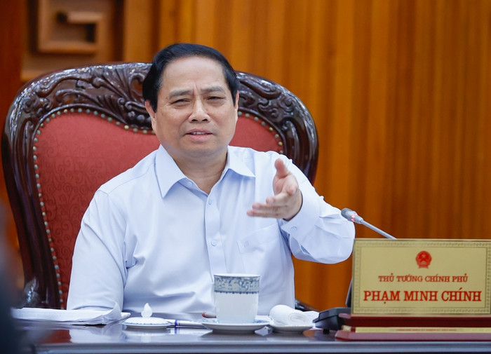 Thủ tướng Phạm Minh Chính nhấn mạnh yêu cầu với hoạt động của Ban Chỉ đạo là "rõ người, rõ việc, rõ trách nhiệm, rõ thời gian, rõ sản phẩm, rõ kết quả". Ảnh: VGP/Nhật Bắc t1.jpg