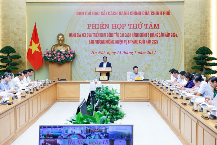 Thủ tướng chủ trì Phiên họp thứ tám Ban Chỉ đạo Cải cách hành chính. Ảnh: VGP/Nhật Bắc Thủ tướng: '5 đẩy mạnh' trong cải cách hành chính để huy động mọi nguồn lực cho phát triển- Ảnh 3.