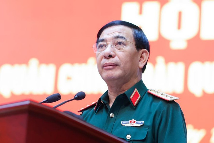 Bộ trưởng Bộ Quốc phòng, Đại tướng Phan Văn Giang phát biểu tại hội nghị. Ảnh: VGP/Nhật Bắc Bộ trưởng Bộ Quốc phòng, Đại tướng Phan Văn Giang phát biểu tại hội nghị. Ảnh: VGP/Nhật Bắc