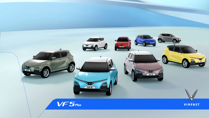 Toàn bộ dải màu đa sắc của mẫu xe VF 5 Plus. A6.jpg