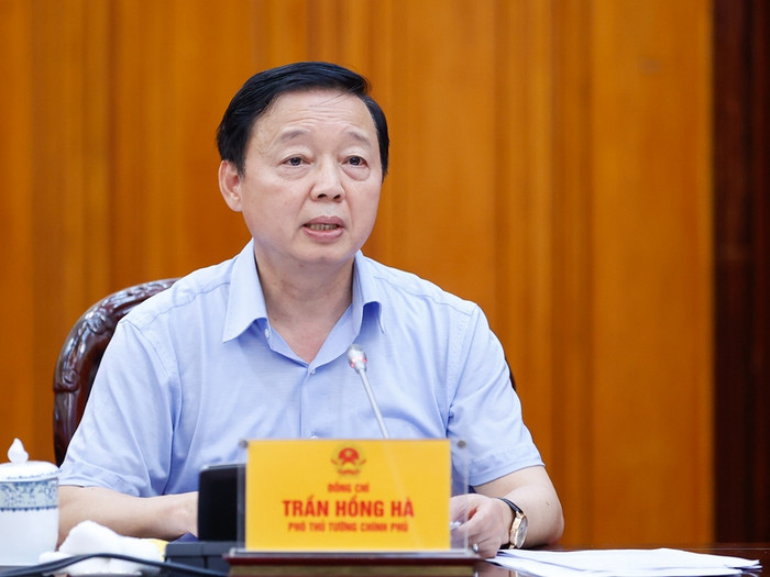Phó Thủ tướng Trần Hồng Hà phát biểu tại cuộc họp. Ảnh: VGP/Nhật Bắc t4.jpg