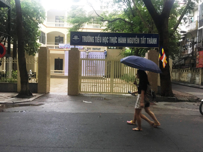 Trường tiểu học thực hành Nguyễn Tất Thành trực thuộc Đại học Sư phạm Hà Nội bắt đầu tuyển sinh khóa đầu tiên. Ảnh: Vũ Phương. Trường tiểu học thực hành Nguyễn Tất Thành trực thuộc Đại học Sư phạm Hà Nội bắt đầu tuyển sinh khóa đầu tiên. Ảnh: Vũ Phương.