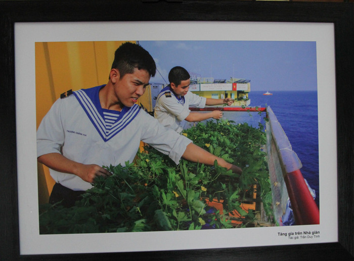 Tác phẩm: Tăng gia trên Nhà giàn. Tác giả: Trần Duy Tình.