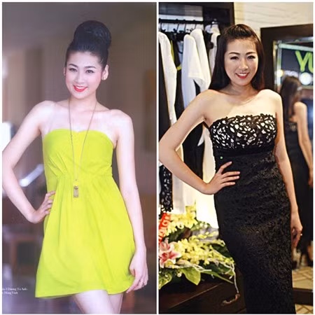 Á hậu Dương Tú Anh thiếu tự nhiên với bờ vai thô.