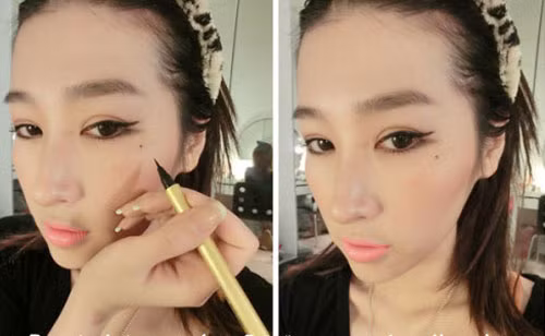 Có thể tô một nốt ruồi duyên trên gương mặt tuỳ theo ý thích của bạn. Tuy nhiên đừng quên tô son môi màu hồng trẻ trung nhé