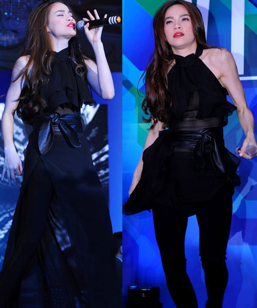 Cận cảnh thân hình gầy gò, gân guốc của bà mẹ một con Hà Hồ