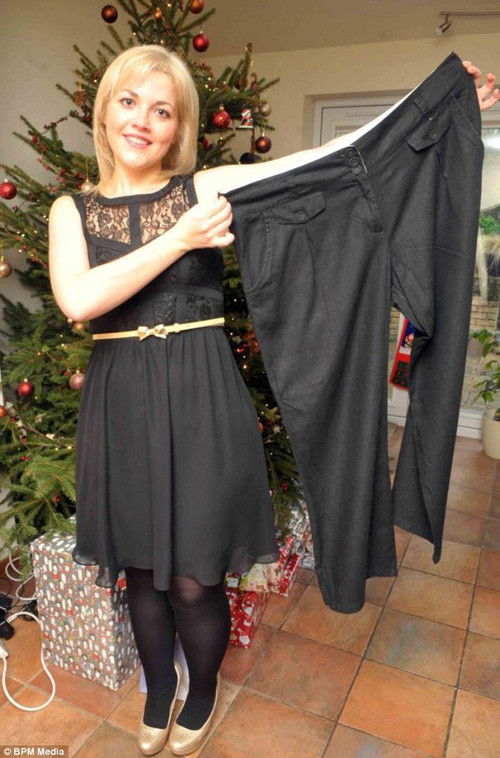 Cô rất vui vì đã mặc vừa chiếc váy yêu thích