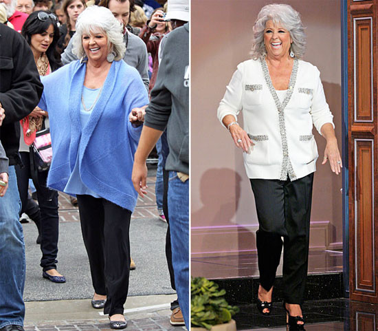 Vóc dáng của Paula Deen mi nhon hơn hẳn nhờ việc cô giảm cân được khoảng gần 14kg