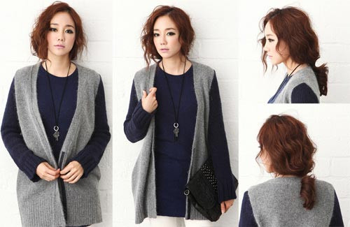 Tóc xoăn buộc "đuôi ngựa" cao cũng rất mốt.