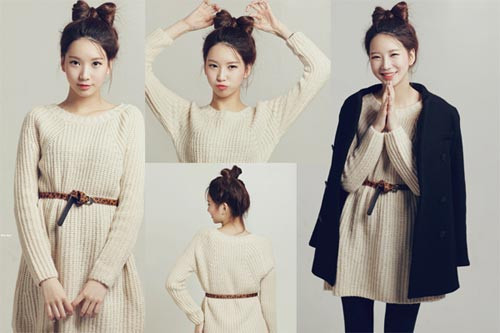 Tạo kiểu hình nơ dễ thương.