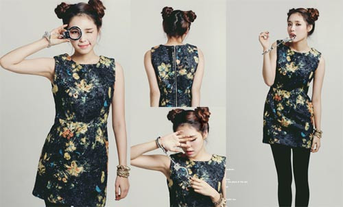 Tóc tết búi tròn tạo kiểu cho cô gái năng động.