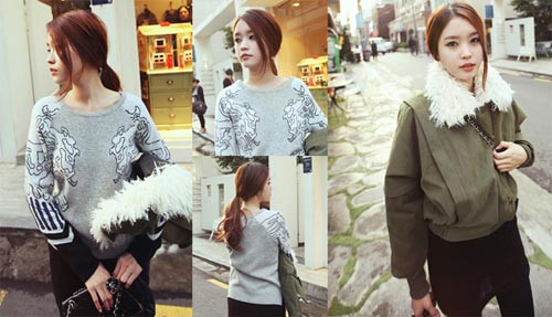 Tóc uốn xoăn được cột "đuôi ngựa" thấp lững lờ toát lên sự gợi cảm.