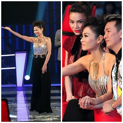 Thu Minh có vẻ khá cưng chiều crop-top và sequin