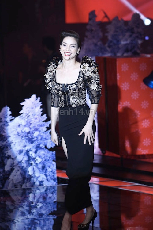 Tập này, Hồ Ngọc Hà và Thu Minh đều tập trung điểm nhấn ở phần vai