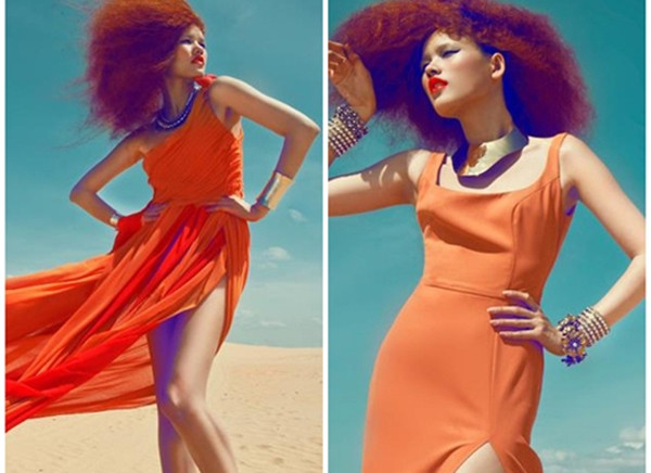 Vòng 1 siêu phẳng của Tuyết Lan khiến chiếc váy bên phải trở nên rộng và "hụt hẫng" ở phần ngực. Vòng 1 siêu phẳng của Tuyết Lan khiến chiếc váy bên phải trở nên rộng và "hụt hẫng" ở phần ngực.