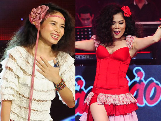 Dễ nhận thấy, trang phục mà Mỹ Lệ sử dụng trong tiết mục biểu diễn ở liveshow 8 Cặp đôi hoàn hảo na ná phong cách của Đồng Lan