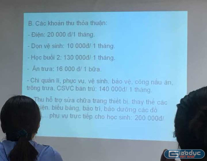 Một số khoản thu tại Trường Tiểu học Châu Khê 1 (Từ Sơn, Bắc Ninh) khiến phụ huynh chưa hài lòng. Ảnh: giaoduc.net.vn Một số khoản thu tại Trường Tiểu học Châu Khê 1 (Từ Sơn, Bắc Ninh) khiến phụ huynh chưa hài lòng. Ảnh: giaoduc.net.vn